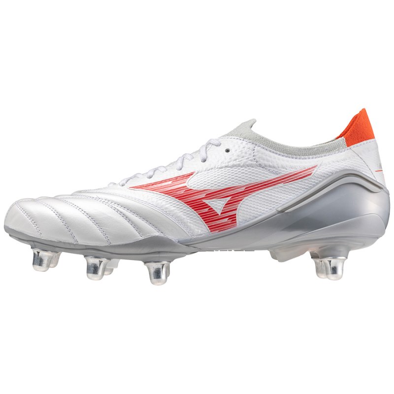 Zapatos De Fútbol Mizuno Morelia Neo IV β Elite Si Mujer - Blancos / Rojos / Coral - Chile M715BUYT